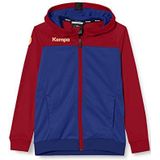 Kempa Prime Multi Jacket Handbal jas met capuchon voor heren, donkerblauw/donkerrood, XXL