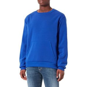 Bondry Gebreid sweatshirt voor heren met ronde hals polyester kobalt maat M, kobalt, M