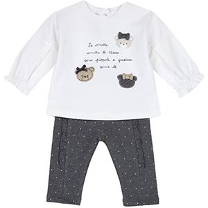 Chicco Set van 2 T-shirts en lange broeken, meerkleurig, normaal voor meisjes, Meerkleurig., 18 Maanden