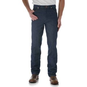 All Terrain Gear X Wrangler Cowboy-snit, slim fit, jeans van Ajust Delgado de Corte Vaquero voor heren, Gouden gesp, 32W x 33L