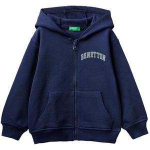 United Colors of Benetton Sweatshirt met capuchon voor kinderen en jongens, donkerblauw 252, 4 jaar