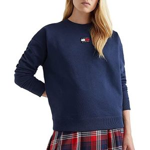Tommy Hilfiger Vrouwen Tjw Tommy Center Badge Crew Sweatshirts, Twilight Navy, L, Twilight Navy, L
