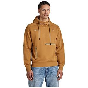 G-STAR RAW Heren Moto Loose Hooded Sweater, Brown (Oxide ocre A613-1329), S