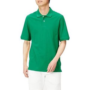 Amazon Essentials Men's Poloshirt van piqué-katoen met normale pasvorm (verkrijgbaar in grote en lange maten), Groen, S