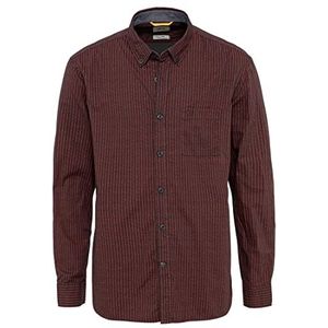 camel active Regular fit hemd lange mouwen button down kraag patroon wit, rood, S