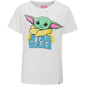 Recovered Unisex Star Wars The Mandalorian Pastel Print Ecru Vrouwen Fitted by M T-shirt, M, ecru, M
