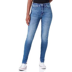 Calvin Klein Jeans Hoge taille super skinny enkelbroek voor dames, Blauw, 29W / 32L