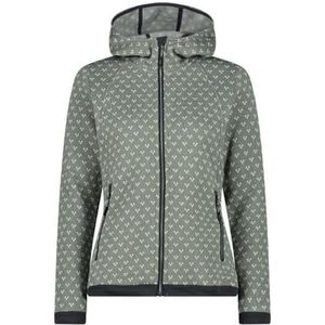 CMP Knit Tech fleecejack voor dames, met vaste capuchon