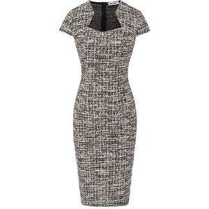 Grace Karin Damesjurk, potloodjurk, kokerjurk met kapmouwtjes, L