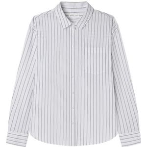 SPRINGFIELD Oversized blouse van popeline met strepen voor dames, Meerkleurig, S