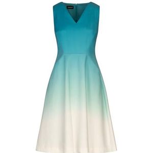 APART Fashion korte satijnen jurk, Turquoise crème, 34