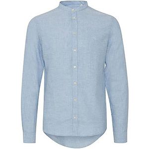 CASUAL FRIDAY Heren CFAnton 0053 CC LS Linnen Mix Shirt Hemd, 174030_Silver Lake Blue, M, 174030_silver Lake Blue, M