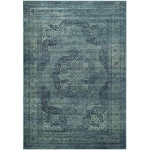 Safavieh Vintage geïnspireerd tapijt, VTG158, geweven zachte viscose vezel, blauw/meerkleurig, 160 x 230 cm