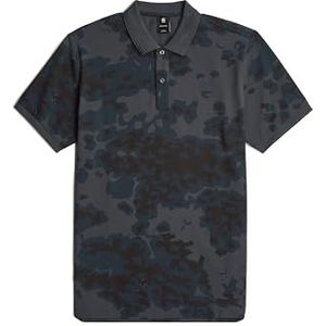 8719965012981 Dunda Slim Ao Polo SS, meerkleurig (India Ink Forest Camo D27035-c335-h530), maat S heren, meerkleurig (Ink Forest Camo D27035-c335-h530), S