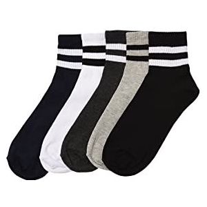 Trendyol Man Gestreepte 5 pack gebreide sokken, Meerkleurig, One Size