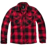 Brandit Checkshirt voor kinderen, houthakkershemd, maten 122 tot 176, rood/zwart, 122/128 cm