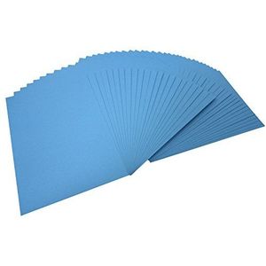 folia 6434 - Gekleurd papier middelblauw, DIN A4, 130 g/m², 100 vellen - voor het knutselen en creatief vormgeven van kaarten, raamafbeeldingen en voor scrapbooking