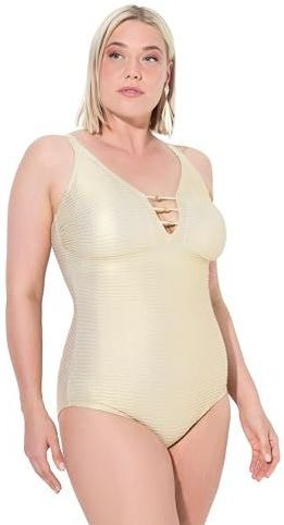 Ulla Popken - Badpak - Ivoor - Full Cup - Minimizer - Met Beugel