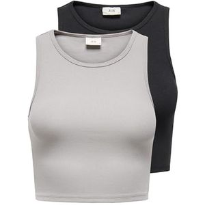 JDY - JDYSOFIA - Gebreide Top - Greige / Zwart - 2 Pack