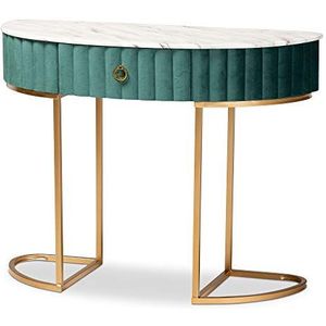 Baxton Studio Console Tafels, Engineered Hout, Groen/Goud, One Size