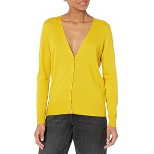 Amazon Essentials Women's Lichtgewicht vest met V-hals (verkrijgbaar in grote maten), Donkergeel, XS