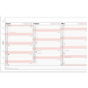 Filofax 22-68476 Personeel: jaarplanner professioneel Duits verticaal 2022 wit/roze
