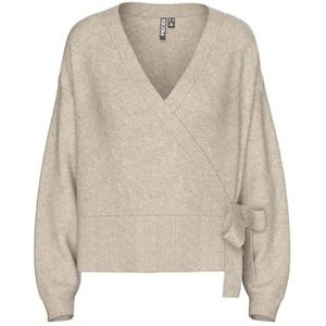 Pcmalou - Wikkel Gebreid Vest - V-hals - Lange Mouwen - Regular Fit