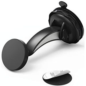 Hama Universele autohouder ""magneet"" (voor alle smartphones en tablets, met zuignap, gewicht 160 g) zwart/grijs