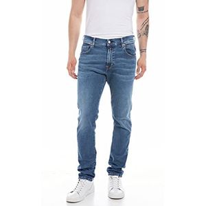 Replay Mickym Slim-Fit Hyperflex Herenjeans, met stretch, 009, medium blue., 30W x 32L
