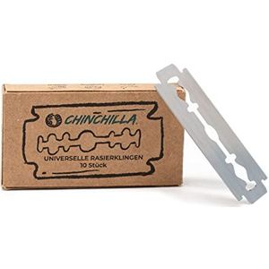 Chinchilla® Scheermesjes voor scheerapparaten, 10 universele messen van roestvrij staal, voor alle gangbare damesscheerapparaten en mannen