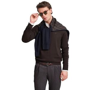 bugatti heren trui v-hals, bruin, XXL