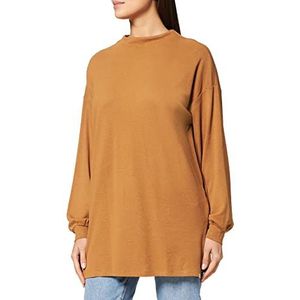 TOM TAILOR Denim Dames Oversized T-shirt van duurzaam katoen 1029132, 27474 - Soft Camel, M