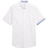 TOM TAILOR - Overhemd - Lichtblauw/Wit - Regular Fit - Katoen