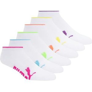 Puma Women's Half Terry Runner Socks 6-Pack, White Bright, 9-11