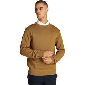 Tommy Hilfiger Heren Chunky Katoen C Neck MW0MW37397 Pullover Trui, Bruin, XXL, Bruin (Land Bruin), XXL