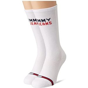 Tommy Hilfiger Unisex KNEEHIGH (verpakking van 2 stuks), wit, 43-46 EU