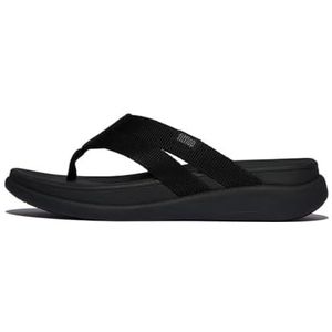 Fitflop Vrouwen F-Mode GO Webbing Flatform Strappy FLIP-Flops, Zwart, 9 UK, Zwart, 43 EU