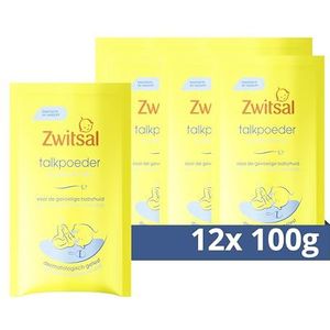 Zwitsal Navul Verpakking Baby Talkpoeder - 12x100 gr - Voordeelverpakking