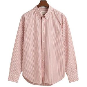 REL Heritage POPLIN Stripe Shirt, Sterk koraal, S