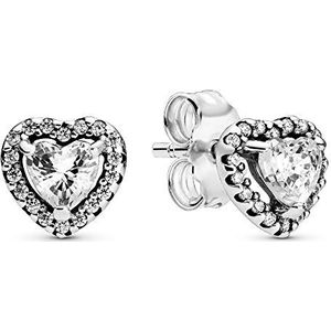 Pendientes Pandora 298427C01 Plata primera ley Mujer Corazones en relieve