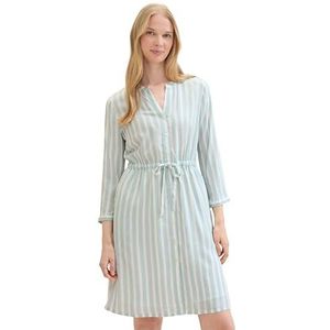 TOM TAILOR Damesjurk, 35350 - Mint Blue Offwhite Stripe, 36