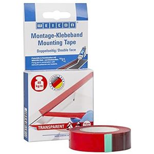 WEICON montageband transparant/dubbelzijdig plakband/extra sterk/hecht op metaal kunststof/voor auto outdoor muskietennetten ramen