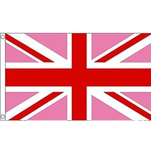 Verenigd Koninkrijk Roze Vlag 90x60cm - Engelse vlag - UK - Groot-Brittannië 60 x 90 cm - Vlaggen - AZ VLAG