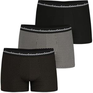 Eminence - Business Print - Boxershorts - Zwart - Katoen - Set van 3