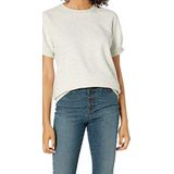 Amazon Brand - Goodthreads dames Modal Fleece blouson Short-Sleeve Shirt,Natuurlijk/Multi Nep,S