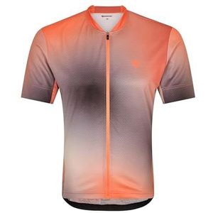 Ziener Heren NELETE fietsshirt/fietsshirt - mountainbike|racefiets - ademend, sneldrogend, elastisch, korte mouwen, burnt oranje, 46