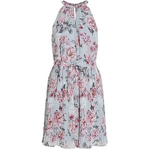 VILA - Juliette - Zomerjurk - Lichtblauw - Bloemenprint