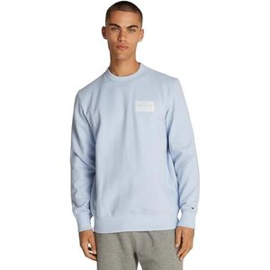 Tommy Hilfiger Sweatshirt zonder knopen voor heren, blauw (Breezy Blue), XS