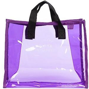 IRIA QUINTANA. Zeme shopper tas gemaakt van PVC, transparant, 34,5 x 14,5 x 27,5 cm, kleur: violet, Paars, Utility