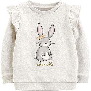 Little Hand Sweatshirt voor meisjes, 1 konijn, 104 cm